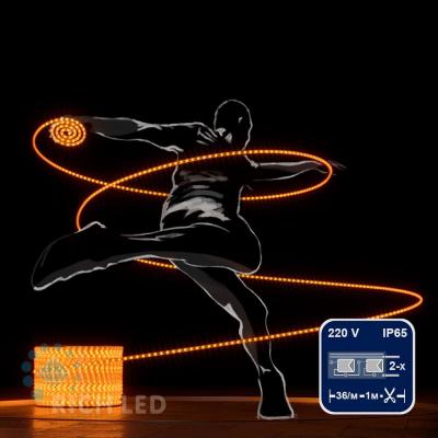 Дюралайт 2-х проводной RichLed, постоянное свечение, цвет желтый