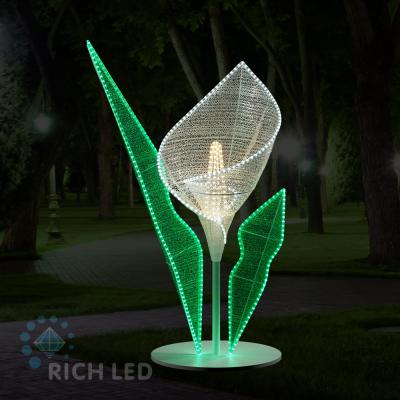 Светодиодный цветок Калла RichLed, 1,76 м, белый