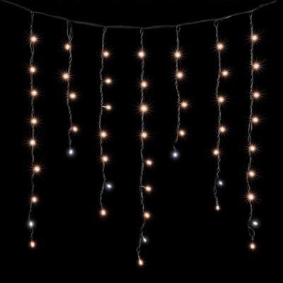 Светодиодная бахрома Laitcom 3,2 x 0,9 м, черн. провод каучук, 168 led, IP65, экстра т.белая с мерц
