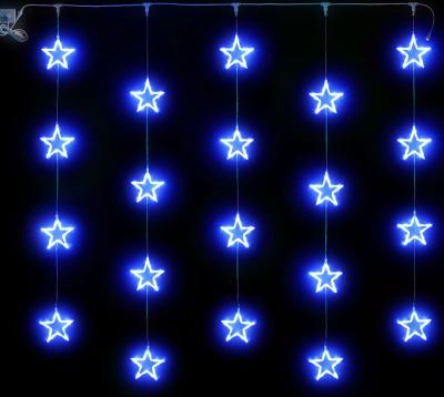 Светодиодный узорный занавес Rich LED Звезды, 2*2, IP54, цвет синий Светодиодный узорный занавес Rich LED Звезды, 2*2, IP54, цвет синий