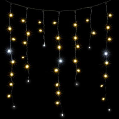 Светодиодная бахрома с колп. Laitcom 3,2x0,9м, 180 LED, IP65, черн.пр.ПВХ, т.белый с мерц бел диода
