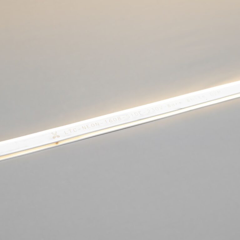 Качественная картинка Гибкий неон Laitcom односторонний 8х16мм, 220В, 144 LED/м, IP65, теплый белый, бухта 50м