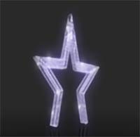 Качественная картинка Звезда модерн 3D стоячая объемная (рама из илюминиевой трубы 15х15, гирлянда Нить)