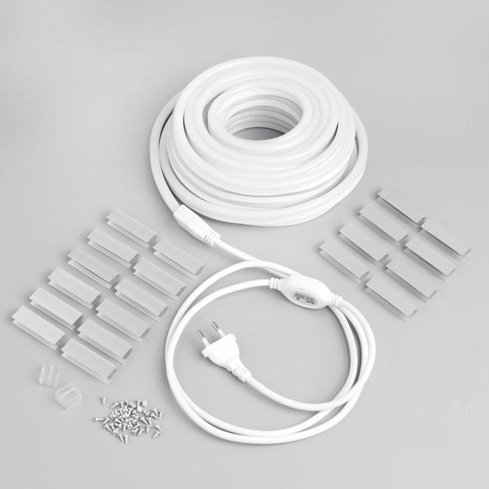 Качественная картинка Гибкий неон Uniel 8 × 16 мм, IP67, 10 м, SMD2835, 120 LED/м, 220 В, свечение белое