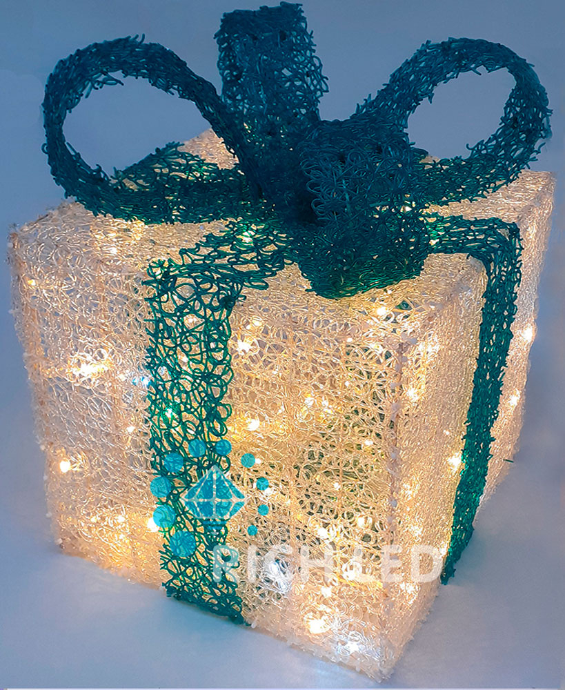 Качественная картинка Светодиодная фигура Подарок 70*70, RichLed, мерцание, теплый белый