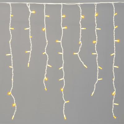 Светодиодная бахрома Laitcom 3,2 x 0,9 м, белый провод каучук, 168 led, IP65, желтый
