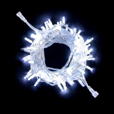 Светодиодная нить с колпачком Laitcom, 10м, 24В, 75 LED, провод белый каучук, IP65, белый