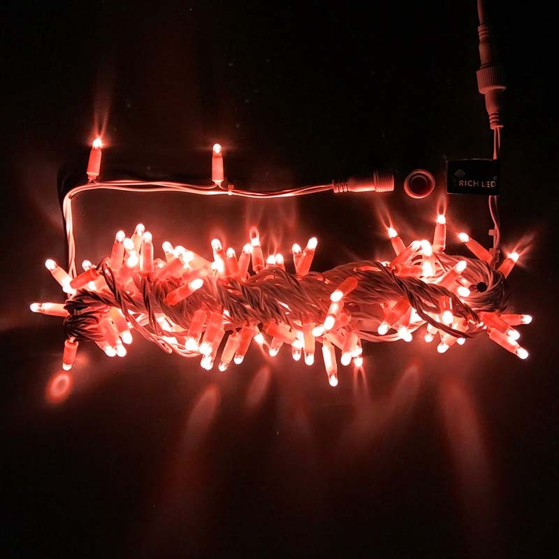 Качественная картинка Светодиодные гирлянды RichLed Нить 10 м, 24 В, пост.свеч, IP 65, герм.колп, белый провод, красный