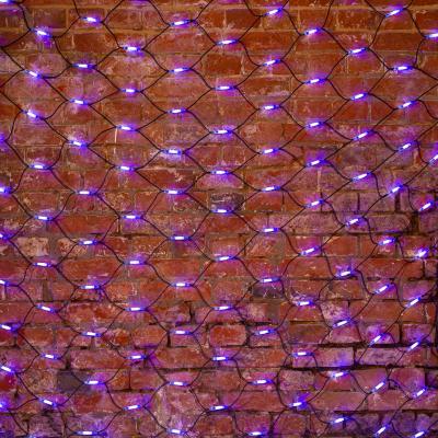 Cветодиодная cеть NEON-NIGHT 2x3м БЕЛЫЙ/СИНИЙ черный каучук IP67 постоянное свечение 230В