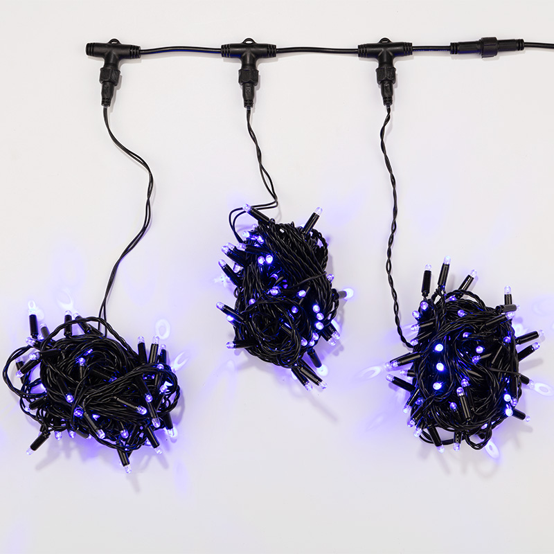 Качественная картинка Гирлянда NEON-NIGHT ClipLight 24V, 3 нити по 10 метров, Синий