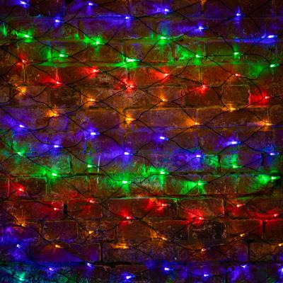 Cветодиодная cеть NEON-NIGHT 2х1,5м МУЛЬТИ черный ПВХ IP65 постоянное свечение 230В