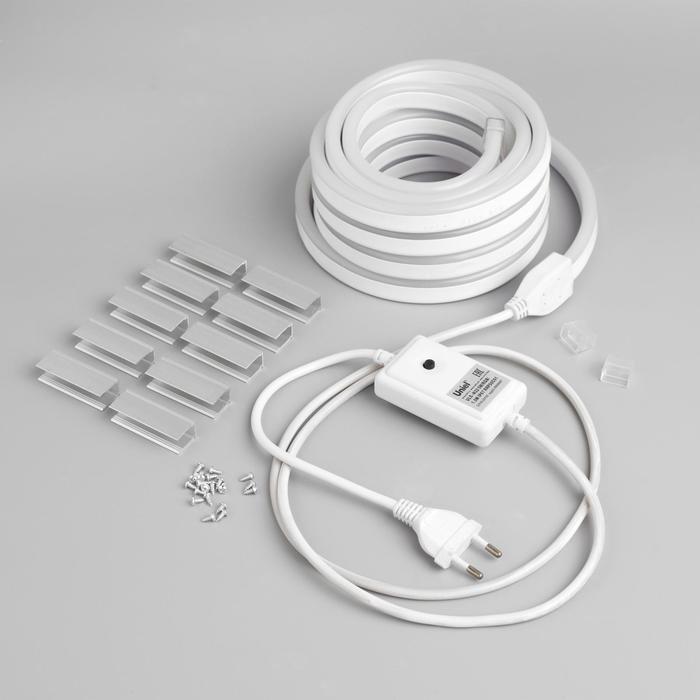 Качественная картинка Гибкий неон Uniel 8 × 16 мм, IP67, 5 м, SMD2835, 80 LED/м, 220 В, свечение RGB