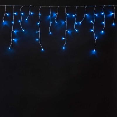 Бахрома на бат. Laitcom с таймером 3м, 100 LED, IP65, 3 бат."D", 4,5V, проз.пр., неб.голубой