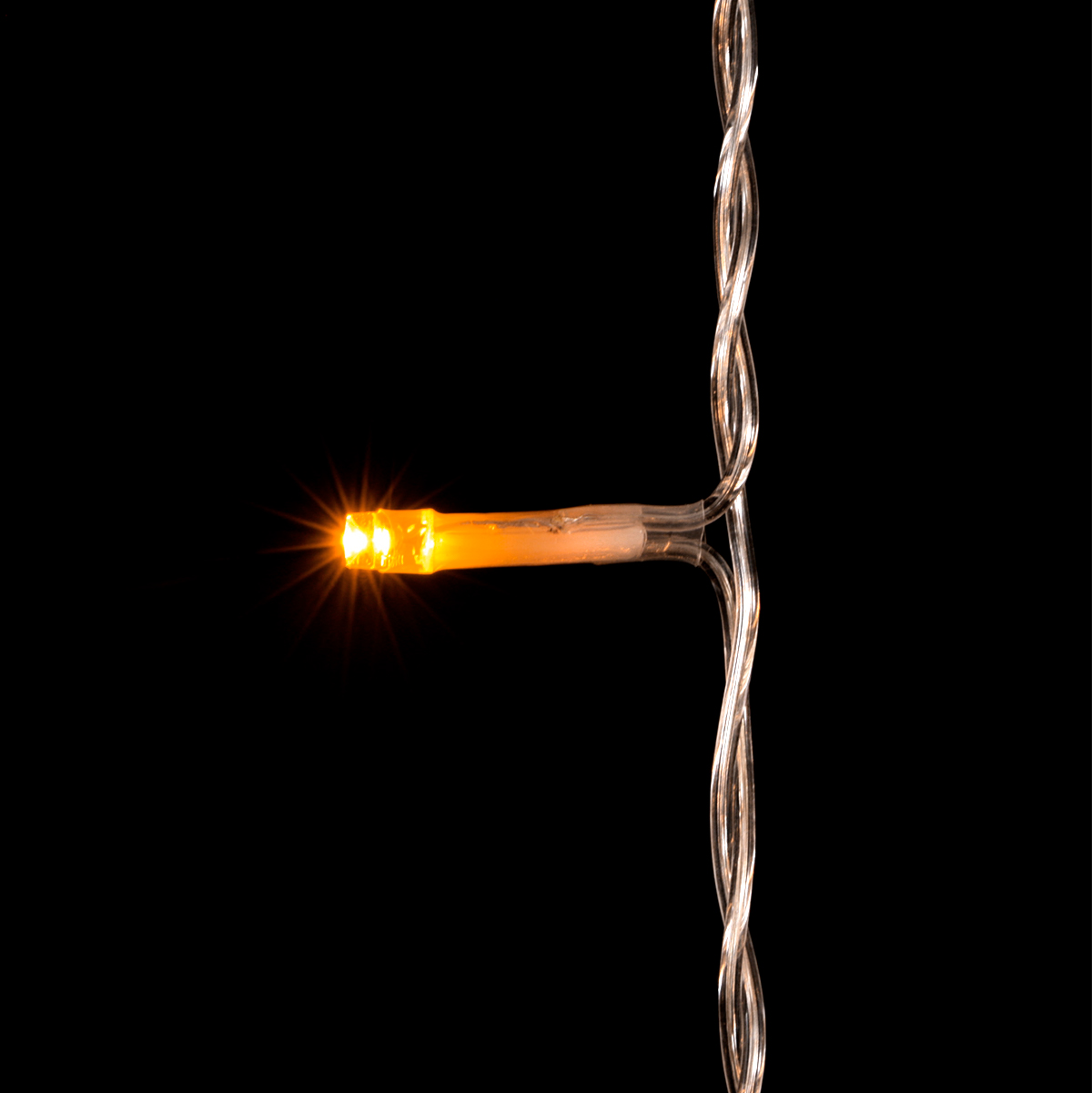 Качественная картинка Светодиодный занавес Laitcom, 3x2 м, прозр.провод, 600 led (облегченный, без Т-коннектора), желтый