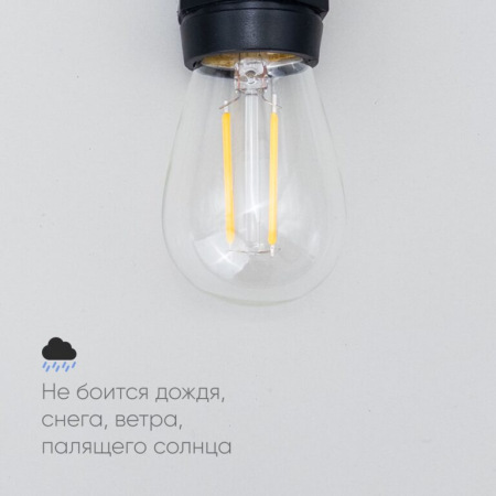 Качественная картинка Лампа Филаментная Шар Laitcom H60 мм 220В, Цоколь E27, 2 Вт, Тепло-белая, 2200К