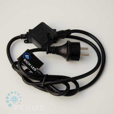 Блок питания универсальный для статичных и флэш изделий Rich LED. 220 В, 2А, провод черный
