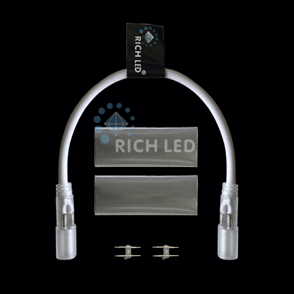 Качественная картинка Соединитель дюралайт- дюралайт, 50 см, белый