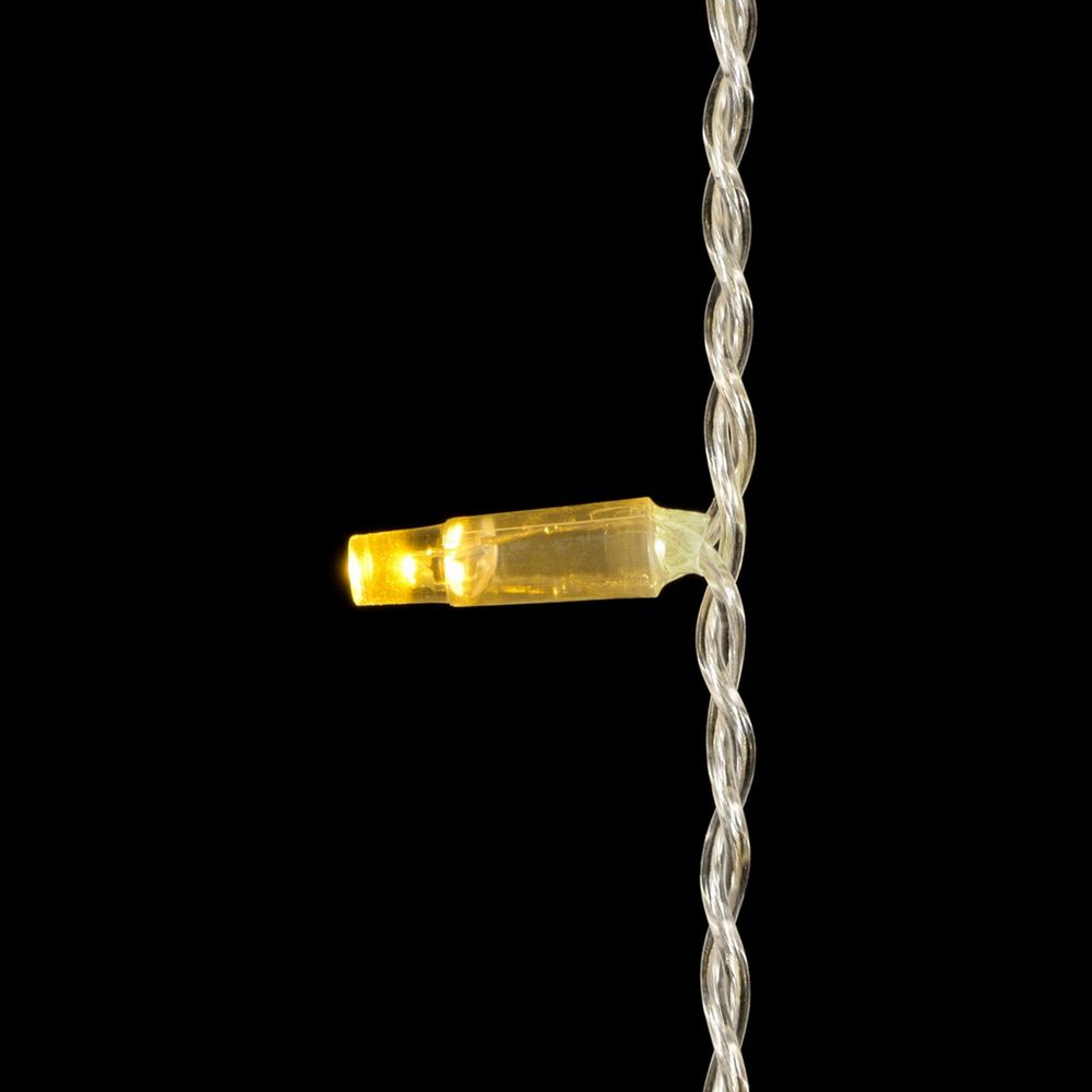 Качественная картинка Светодиодная бахрома Laitcom с колпачком 3,1 x 0,5 м, прозрачный провод, 120 led, теплый белый
