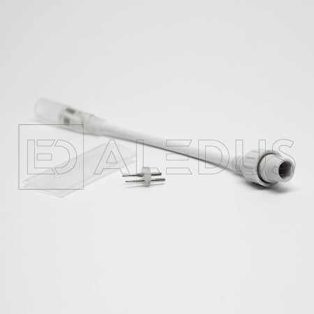 Качественная картинка Соединитель ALEDUS нить-дюралайт, белый, 2Pin