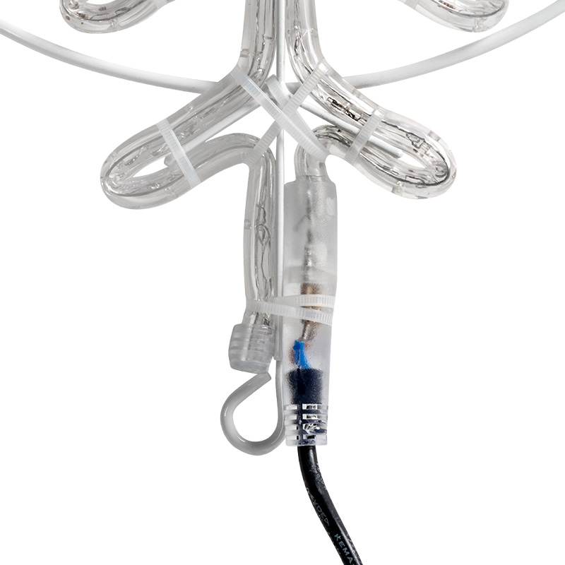 Качественная картинка Светодиодная фигура из дюралайта Снежинка 55x55см ТЕПЛЫЙ БЕЛЫЙ NEON-NIGHT