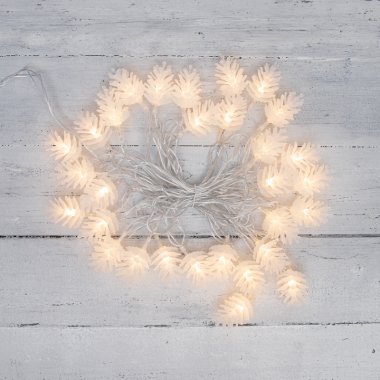 Гирлянда светодиодная Шишки Neon-Night 5 м, прозрачный ПВХ, IP20, 30 LED, теп.белы, контроллер