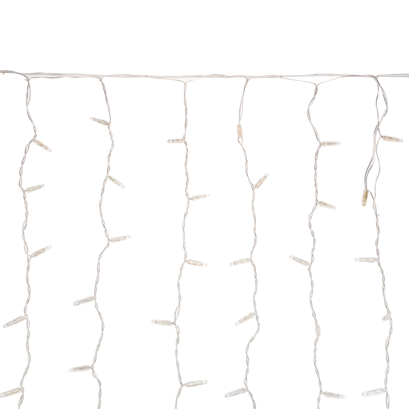 Качественная картинка Светодиодный занавес NEON-NIGHT 2x0,8м ЗЕЛЕНЫЙ, прозрачный ПВХ, IP65, постоянное свечение, 230В