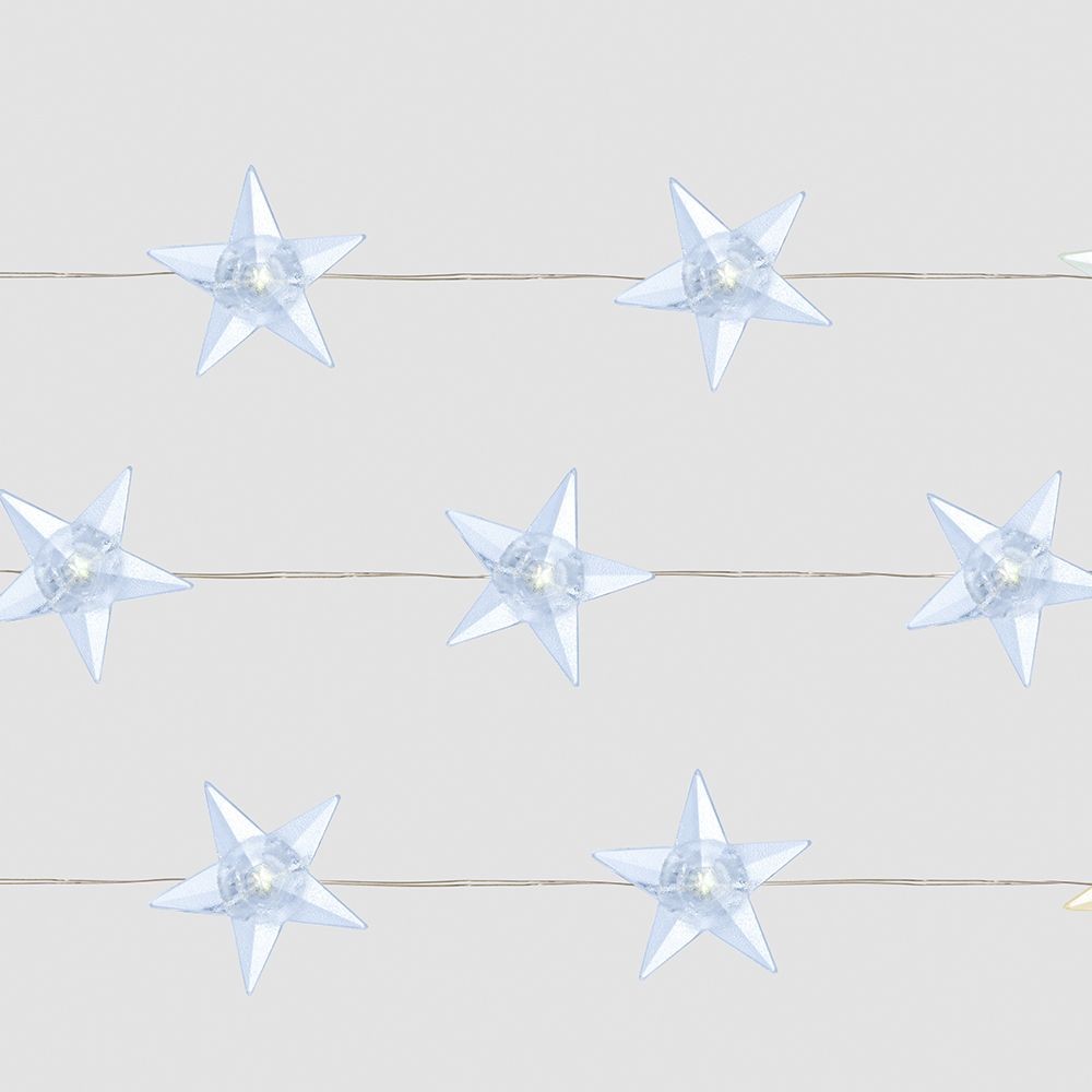 Качественная картинка Светодиодная гирлянда линейная Feron Звездочки USB 50LED 5000K, IP 20, 4,5м, CL572