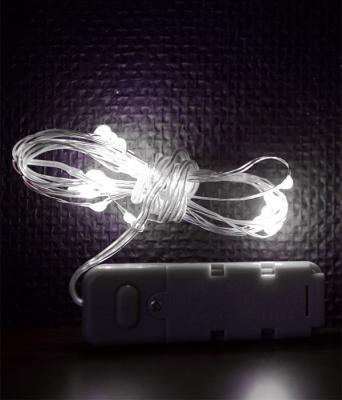 Изображение Светодиодная нить Laitcom "Роса" 2 м, 20 led, IP20, 3АG13 бат., прозрачный провод,белый
