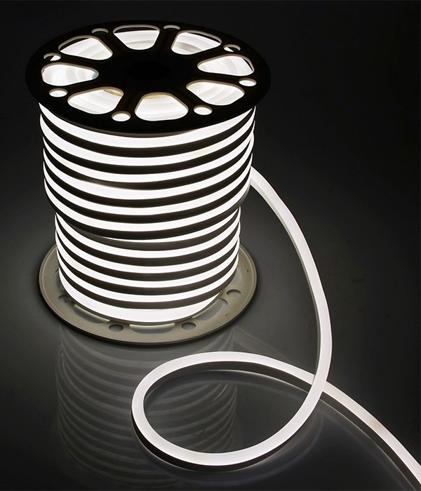 Качественная картинка 23-458 Торцовочный гибкий неон LED Neon-Light Laitcom, 14х10мм, синий, IP65