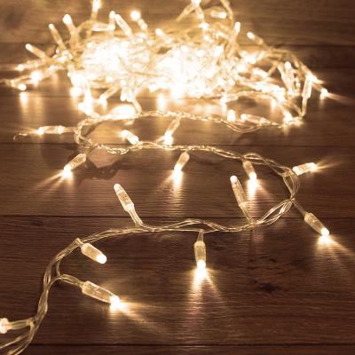 Гирлянда светодиодная Кластер 10м ТЕПЛЫЙ БЕЛЫЙ прозрачный ПВХ IP65 статика 230В