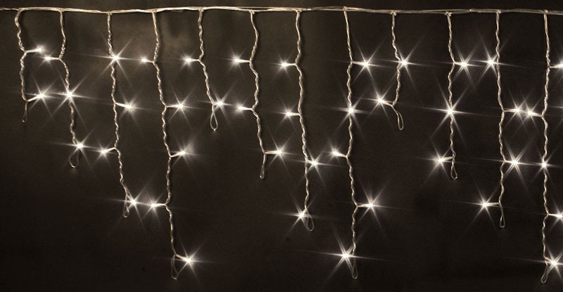 Качественная картинка Светодиодная бахрома Rich LED 3*0,5 м, 220 В, постоянное свечение, цвет теплый белый, черный провод