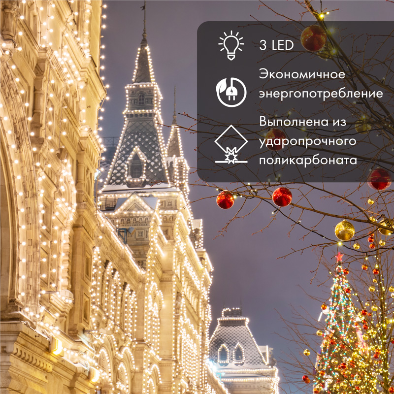 Качественная картинка Лампа светодиодная, диаметр 45мм, E27, 3 LED, 1Вт, RGB, 230В NEON-NIGHT