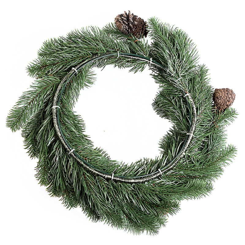 Качественная картинка Еловый венок с шишками NEON-NIGHT Ø 45см, Литой