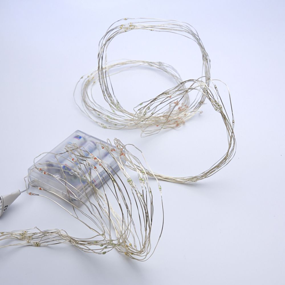 Качественная картинка Светодиодная гирлянда на елку Feron CL53, 200 LED, мульти, 10 веток* 20 лампочек, 2м + 1м шнур, IP20