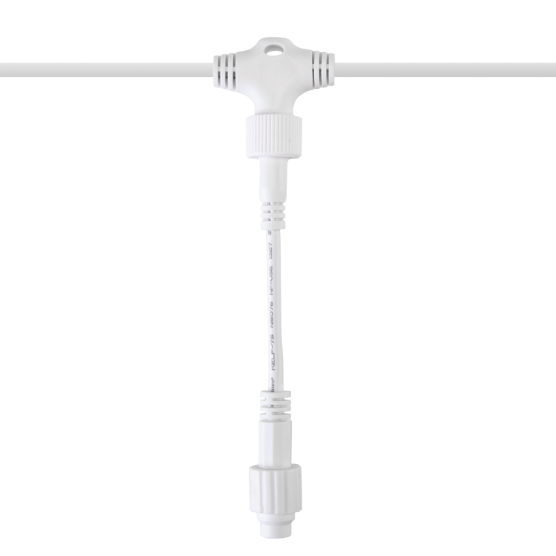 Качественная картинка Разветвитель-шина для уличных гирлянд, 1 вход, 5 выходов, 250см, шаг 50см, белый ПВХ NEON-NIGHT