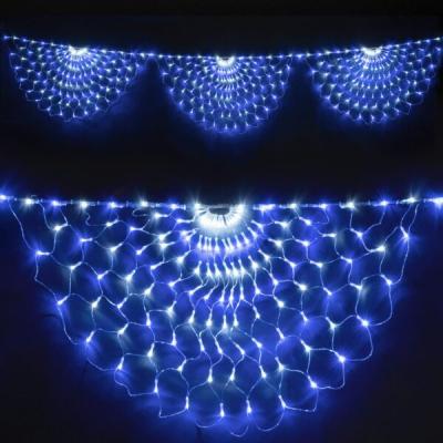 Светодиодная сеть радужная Laitcom, 3x0,5м, 384 led, IP65, 220В, пров. прозр. силикон, бело-синяя