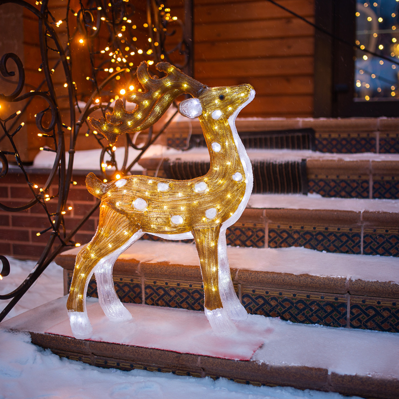 Качественная картинка Акриловая светодиодная фигура Пятнистый олень 50х25х75 см, IP65 NEON-NIGHT