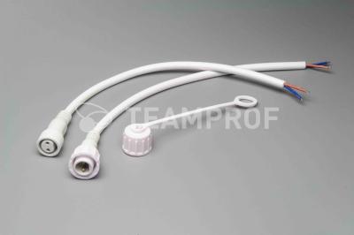 Комплект коннекторов Teamprof папа-мама, 2 pin, 60см, белый Комплект коннекторов Teamprof папа-мама, 2 pin, 60см, белый