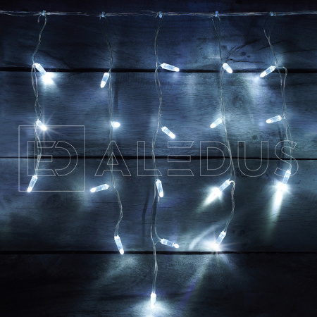 Светодиодная бахрома (Айсикл) ALEDUS 3x0.5 м, провод ПВХ, 114 LED, без мерцания