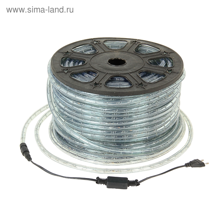 Качественная картинка Световой шнур Luazon Lighting 13 мм, IP65, 100 м, 36 LED/м, 220 В, 3W, чейзинг, свечение синее