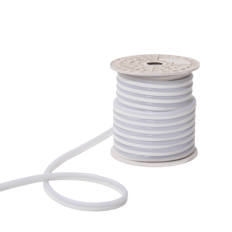 Качественная картинка Гибкий неон NEON-NIGHT 15х26мм односторонний 120 LED/м ТЕПЛЫЙ БЕЛЫЙ 230В бухта 50м