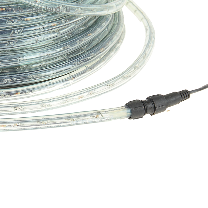 Качественная картинка Световой шнур Luazon Lighting 13 мм, IP65, 100 м, 36 LED/м, 220 В, 3W, чейзинг, свечение синее