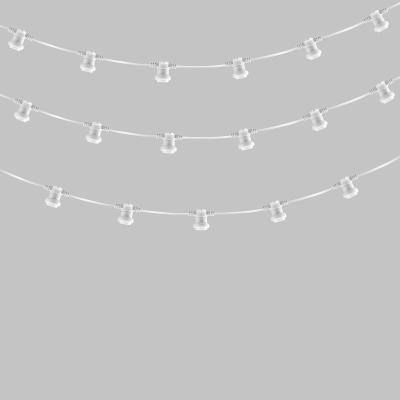 Белт-Лайт NEON-NIGHT 2 жилы, 50м, шаг 20см, 250 патронов E27, IP65, белый круглый провод ПВХ