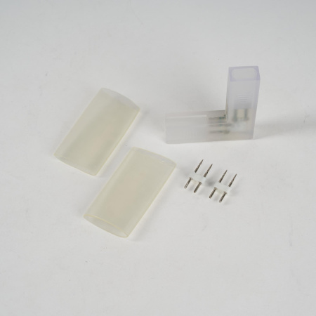 Качественная картинка L-коннектор для двустороннего гибкого неона ALEDUS 08х15 мм