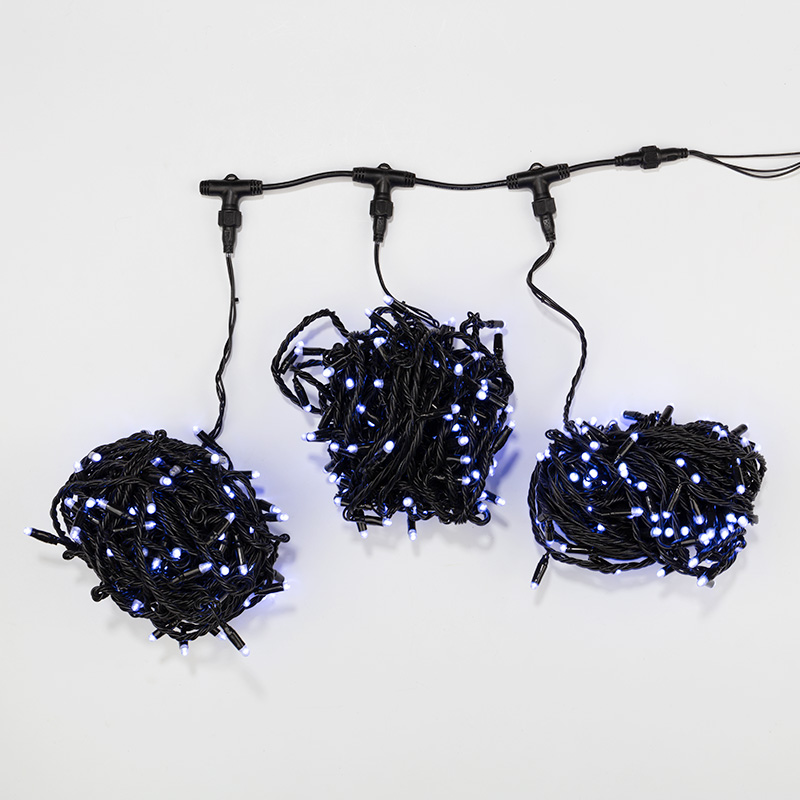 Качественная картинка Гирлянда NEON-NIGHT ClipLight 24V, 3 нити по 20 м, динамика, Белый