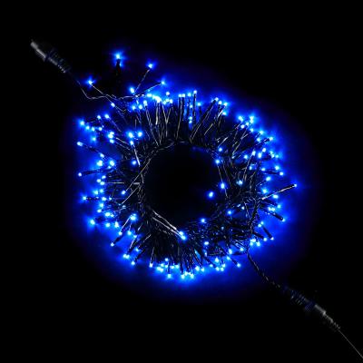 Кластерная гирлянда Laitcom, с мини диодами, 2,4 м, 192 LED, IP54, черный провод ПВХ, синий