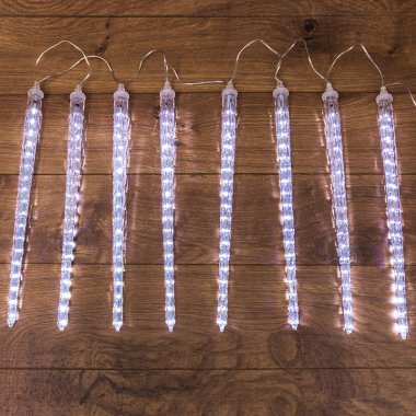 Тающие сосульки Neon-Night 8 шт.х 42см, 36х8 LED, прозрачный ПВХ, IP44, 230В, белый, не соединяется
