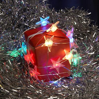 Светодиодная гирлянда линейная Feron Звездочки USB, 50LED мульти, IP 20, 4,5м, CL572