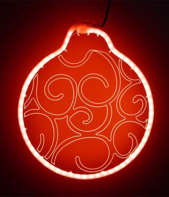 Светодиодная Фигура Шар Laitcom 30 x 30 см Красная, Гибкий Неон и Акрилайт, IP54