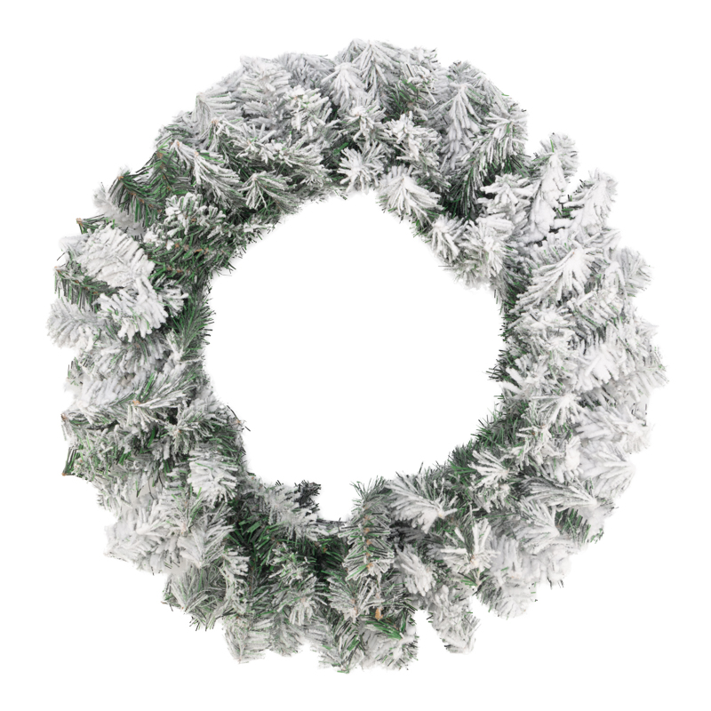 Качественная картинка Заснеженный еловый венок NEON-NIGHT Ø 60 см, ПВХ